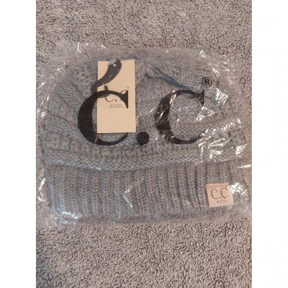 NWT Cc KidsBeani Light Mel Grey OSFA